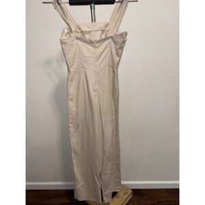 Fishbowl Linen Blend Jumper Romper Overall Womens Size 1 Beige Outfit Button